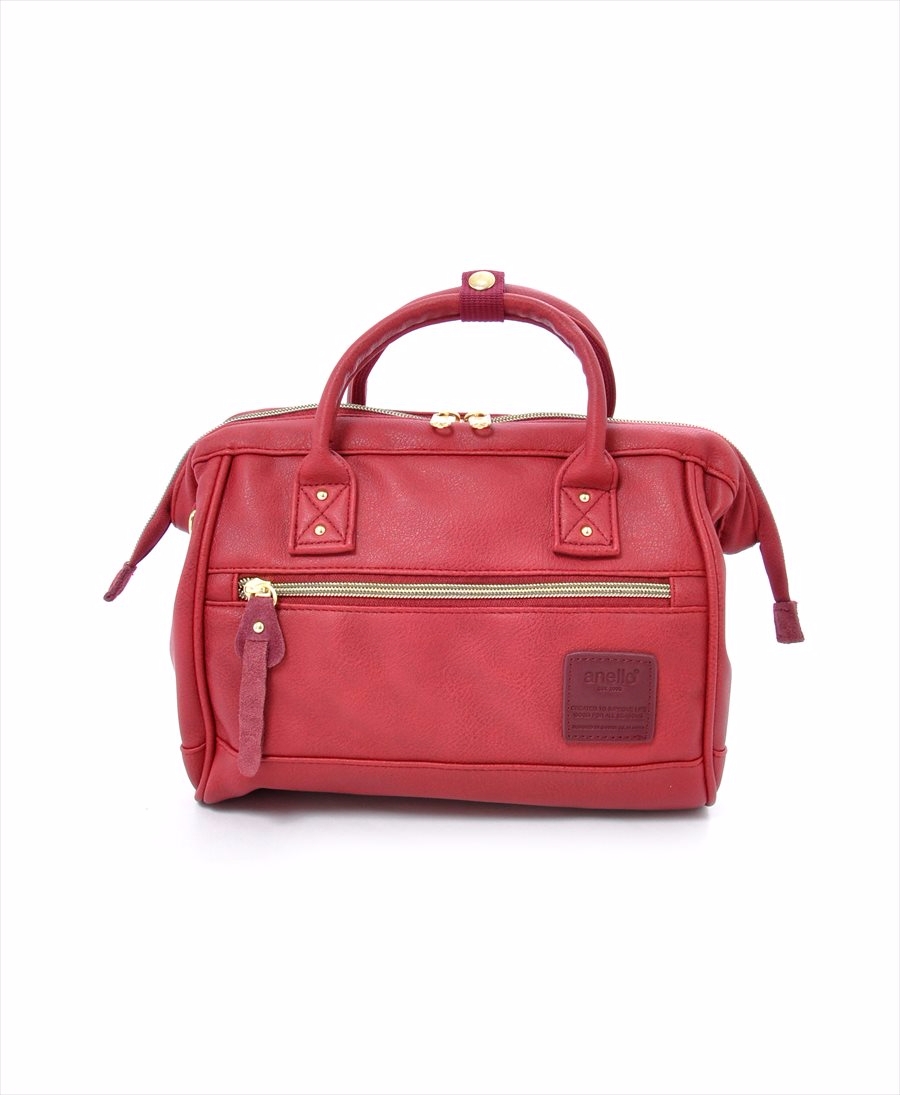 Faux Leather Hinged Clasp Mini Shoulder Bag｜PRODUCTS｜anello® OFFICIAL SITE